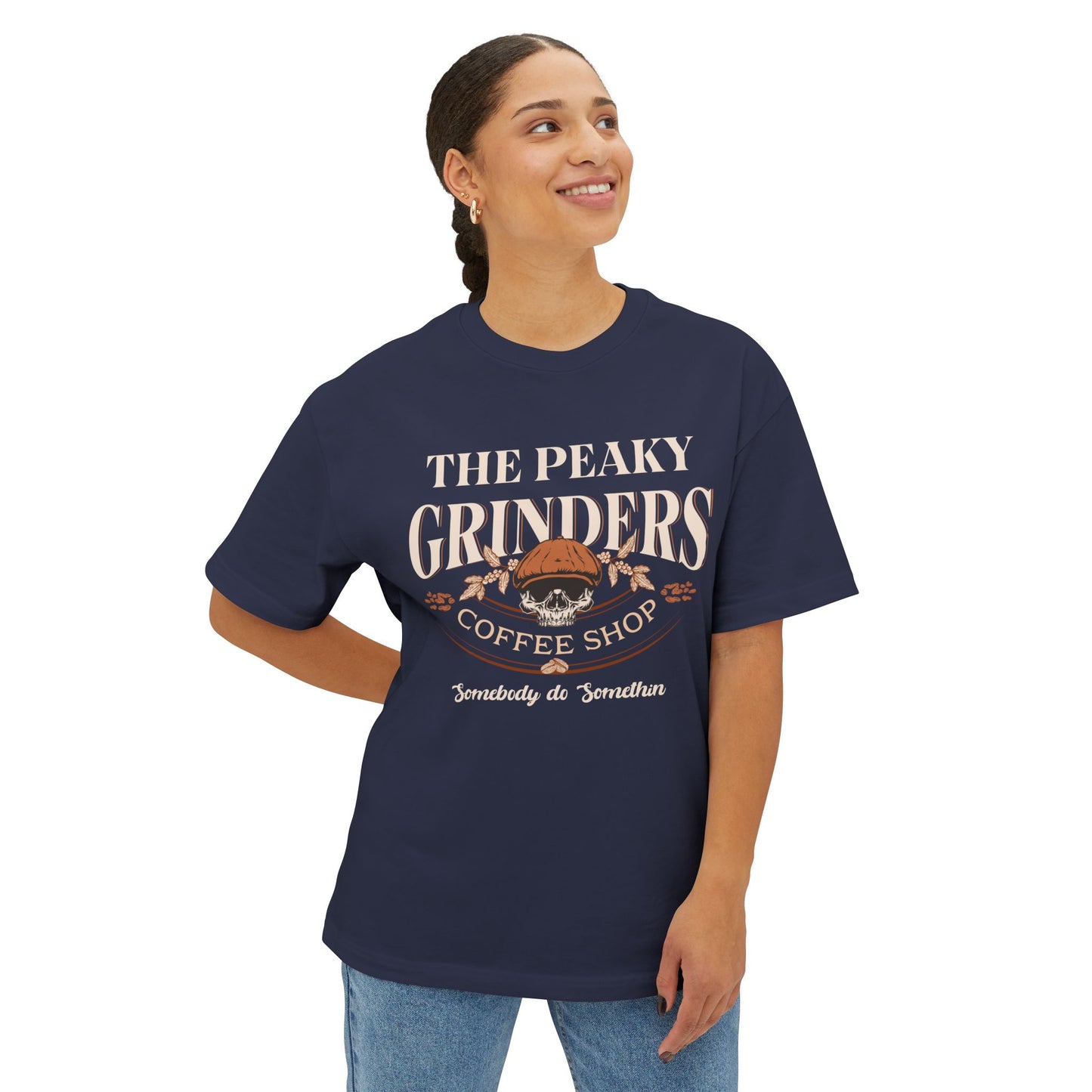 Oversized Tee - Peaky Grinders Coffee Shop