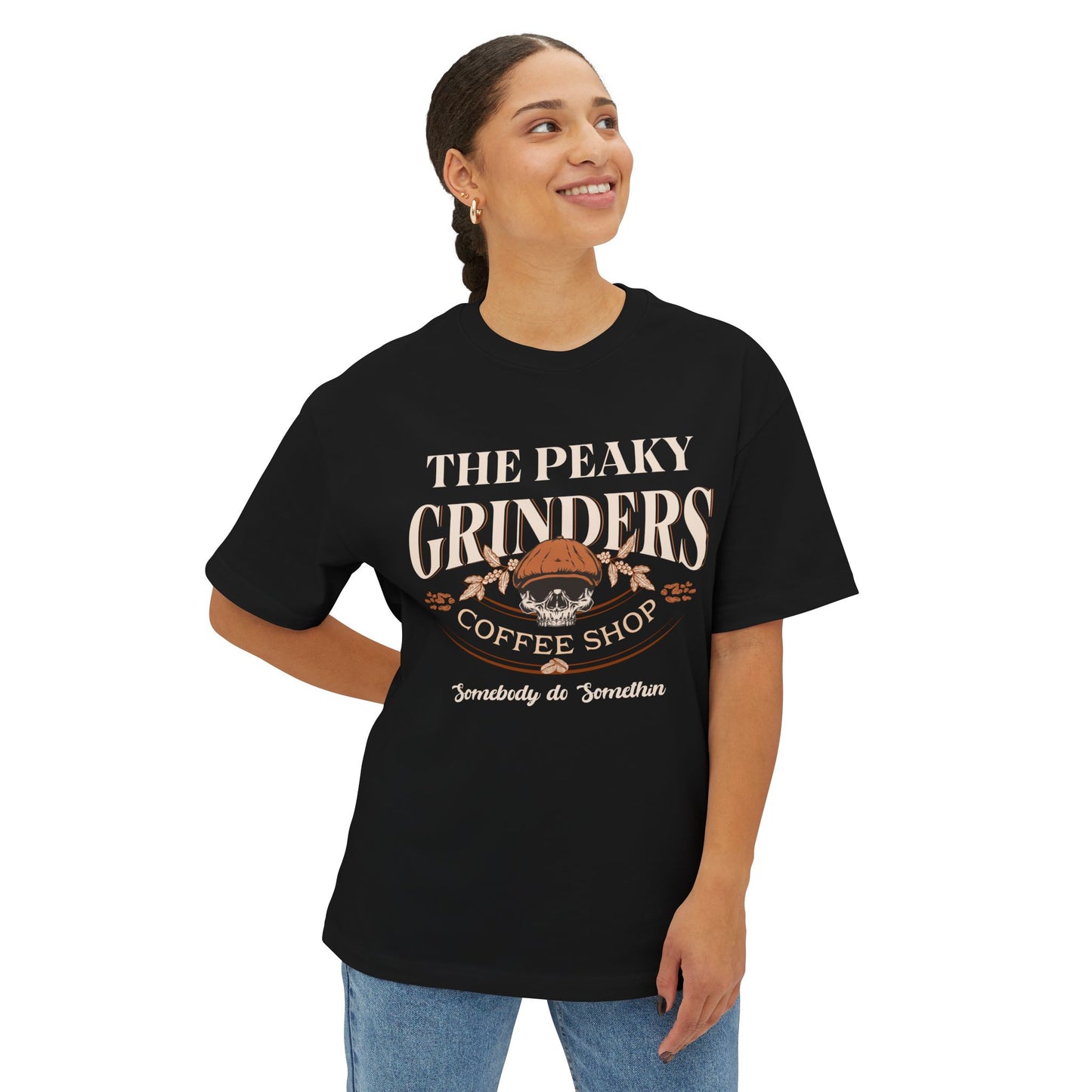 Oversized Tee - Peaky Grinders Coffee Shop
