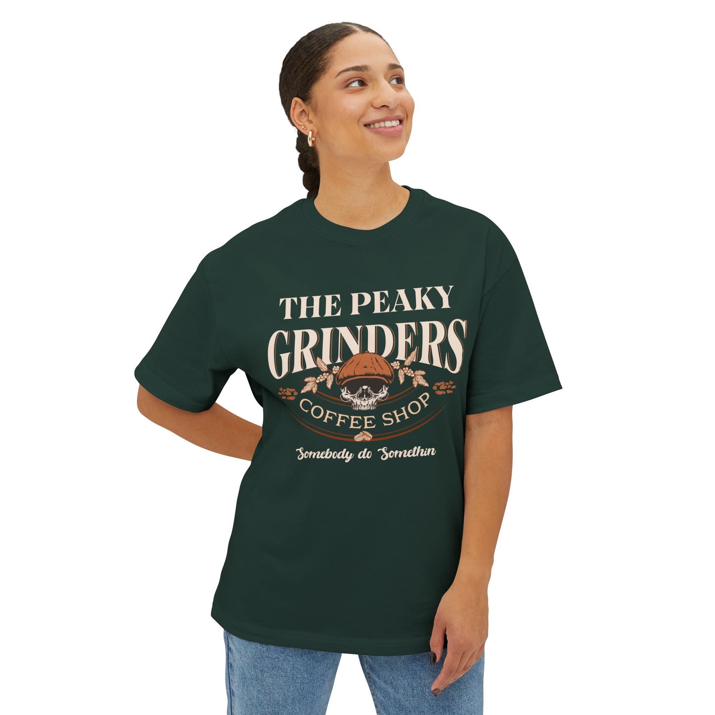Oversized Tee - Peaky Grinders Coffee Shop