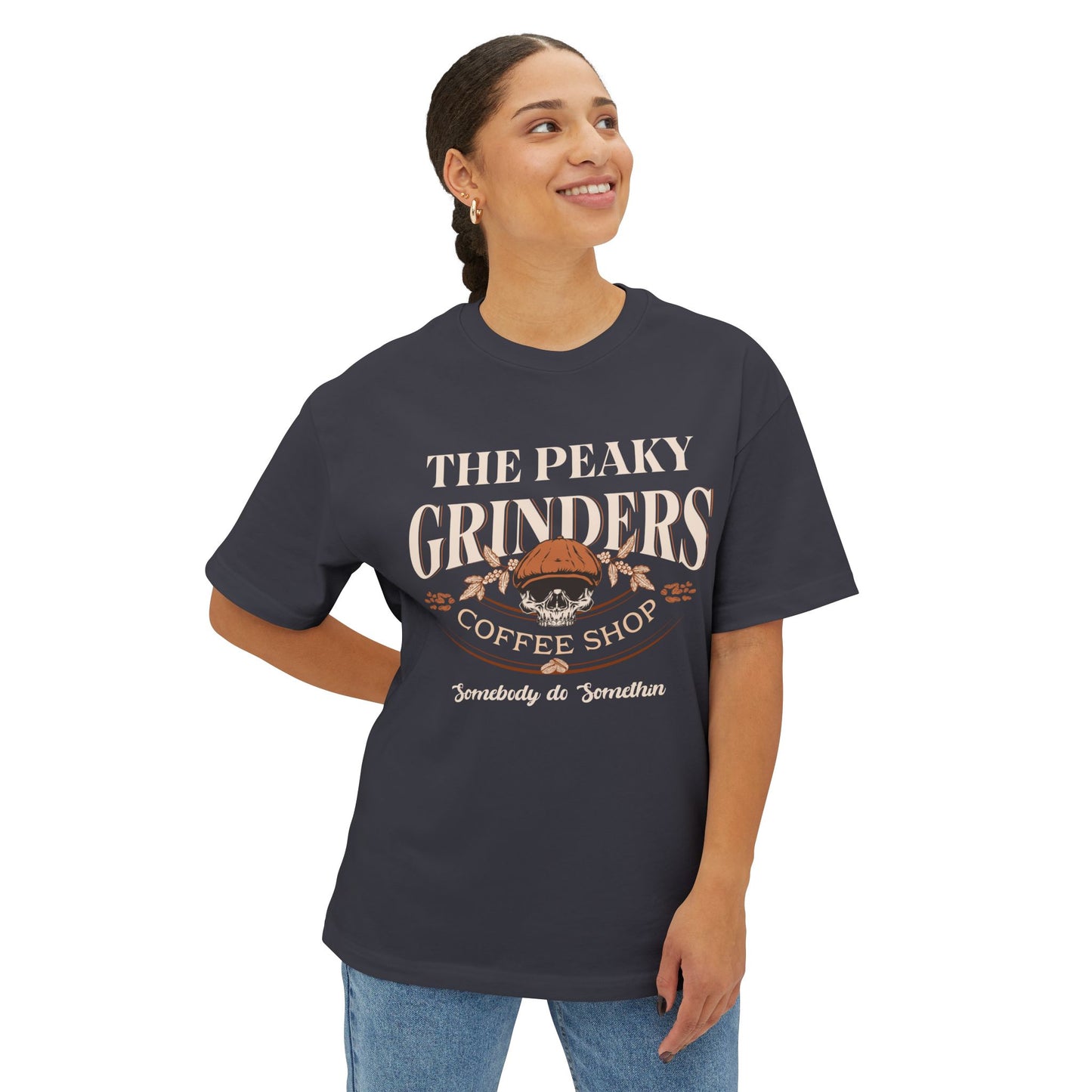 Oversized Tee - Peaky Grinders Coffee Shop