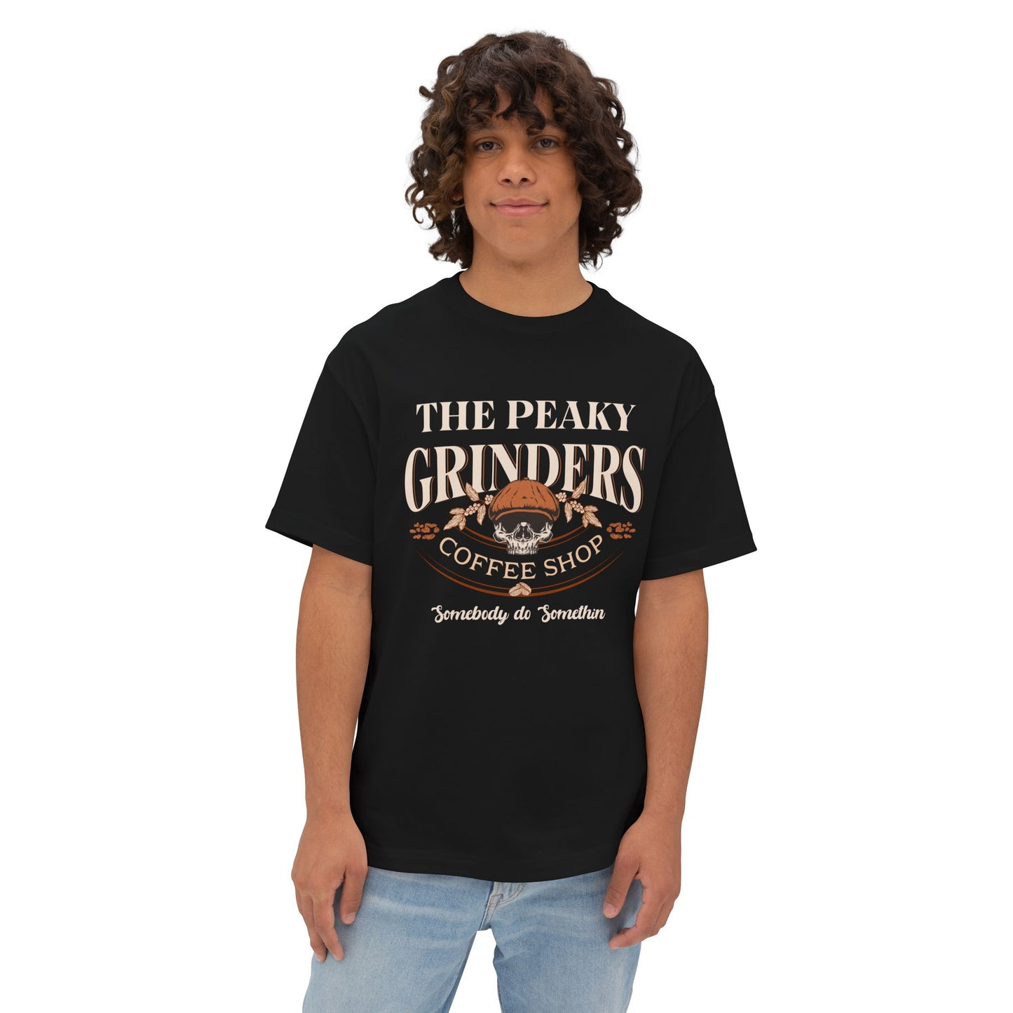 Oversized Tee - Peaky Grinders Coffee Shop